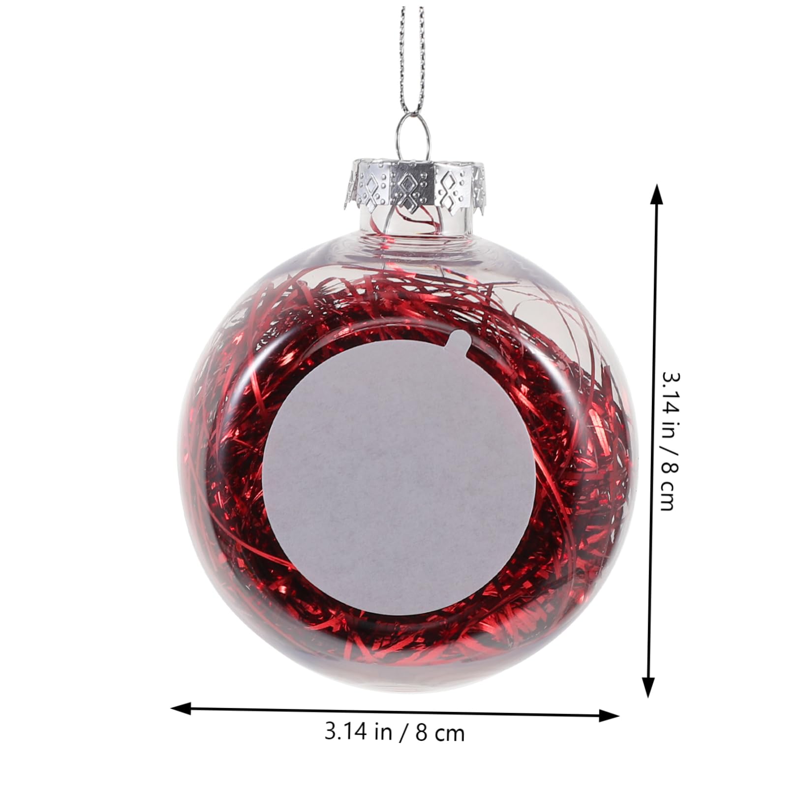 TOPBATHY 16 Piezas Bolas de Navidad para Sublimación Espacios en DIY Bolas de Navidad Colgante de Bolas para Manualidades Bolas navideñas Personalizadas Christmas Tree el plastico