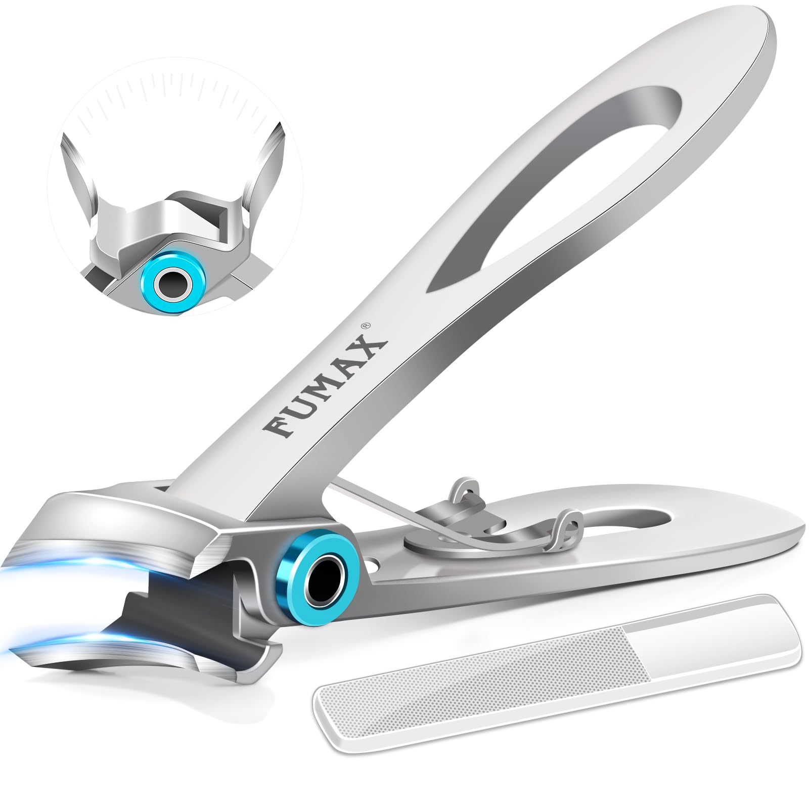 Toenail Clippers for Thick Toenails with Slant Wide Jaw Opening Large Mens Nail Clippers for Thick Nails for