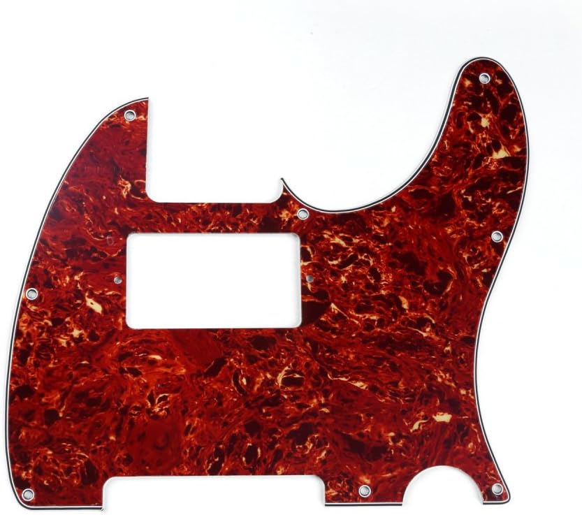 Musiclily 8 Hole Humbucker Tele Pickguard HH Scratch Plate for Fender USA/Mexican Standard Telecaster Modern Style Electric Guitar,4Ply Vintage Tortoise