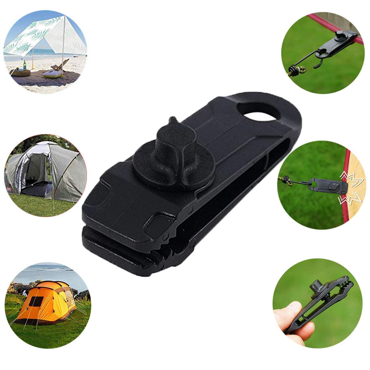 12pcs Tarp Canvas Clips Heavy Duty Lock Grip Clamps Thumb Screw Tent