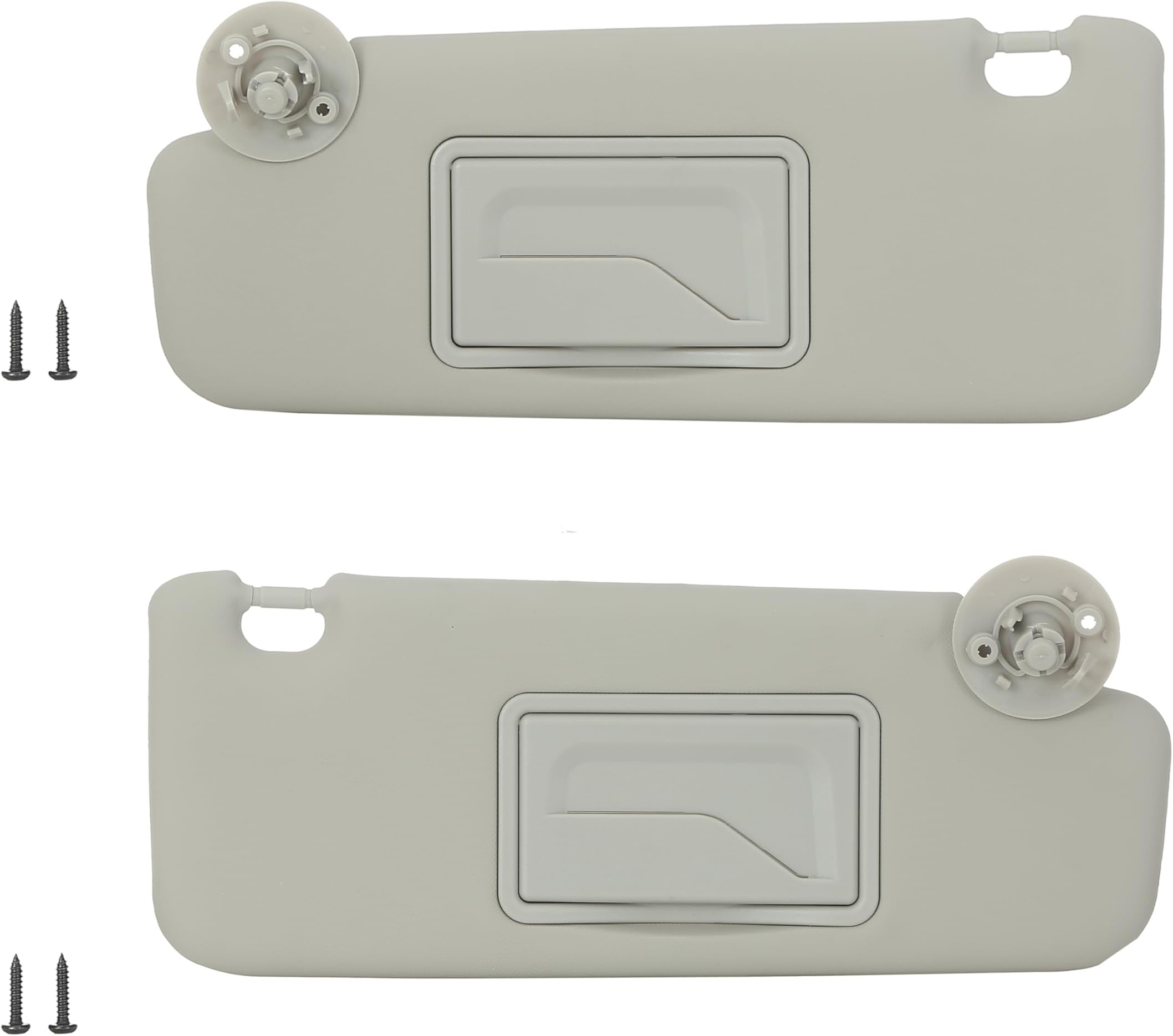 Driver Left & Passenger Right Side Sun Visor Compatible with Chevy Sonic 2012-2019 Spark 2013-2016 Replace ‎42478247, 95054956, 95327503, 95473604 (Gray, a Pair)