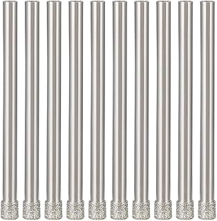 uxcell 10PCS 5/32-inch(4mm) Diamond Coated Hole Saw Drill Bits for Glass Ceramic Tile Marble Rock Porcelain Bottles Pots Brick