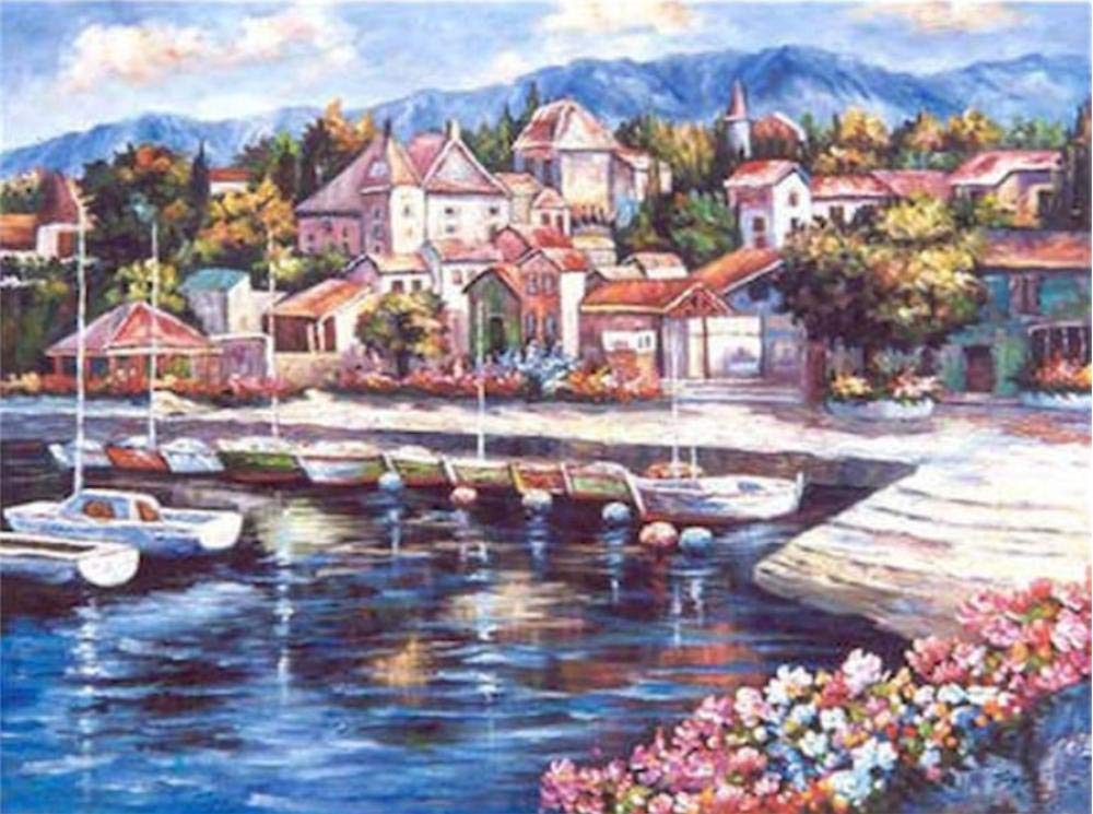 Peinture par numéros plage pour adulte Kit toile 40x50cm déco salon
