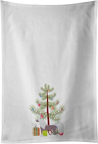 Miniatura 8 de Caroline Treasures BB2985WTKT Dogo Argentino Merry Christmas Tree - Juego de toallas de cocina (2 unidades, 7.5 x 9.8in), multicolor