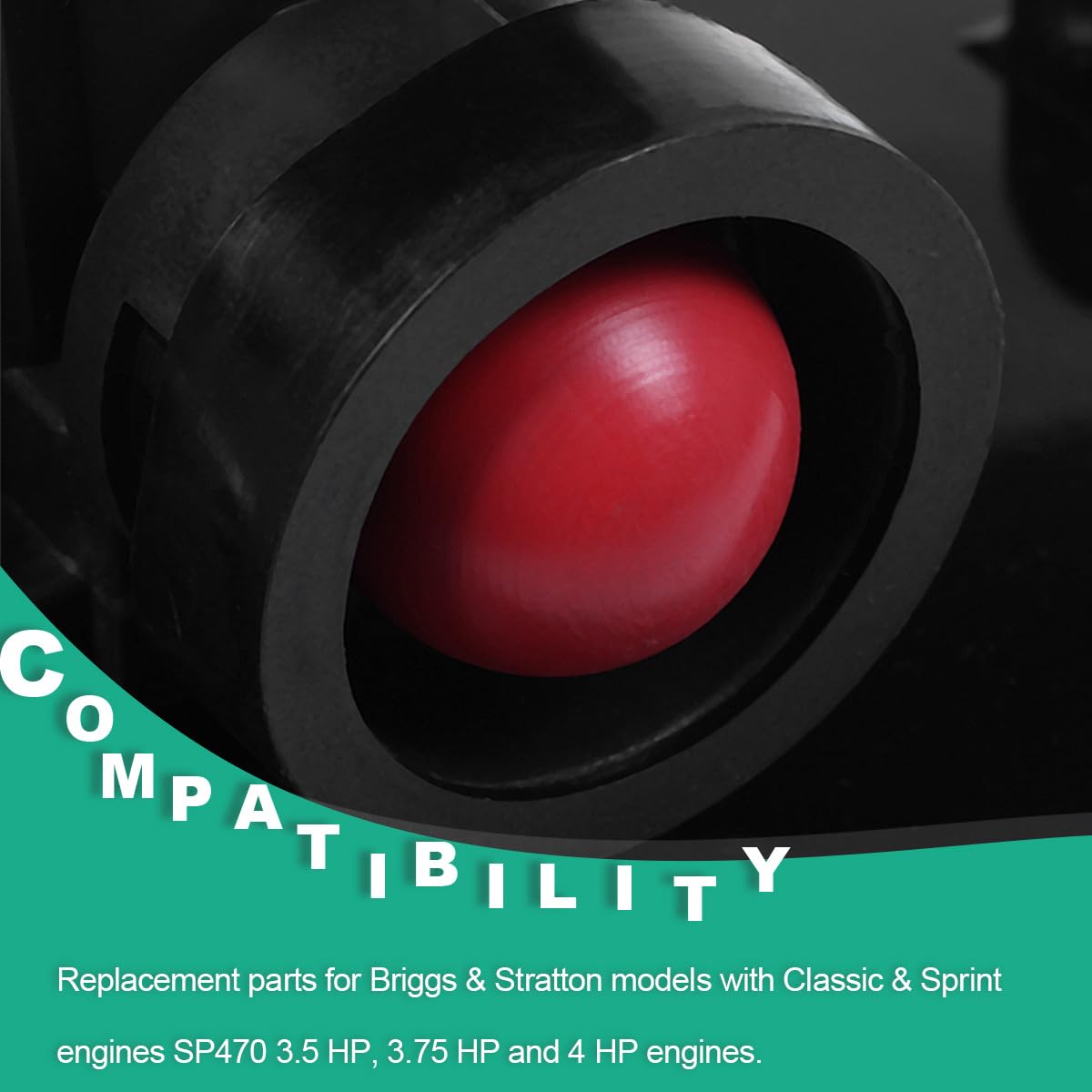 Primer Bulb Per Briggs & Stratton Pompetta Primer (lampadina) Per Carburatori Briggs & Stratton - Compatibile Con Numeri Parte 494408, 694394, 5084D, Ecc. Gruppo Lampadina Primer - Foto 14