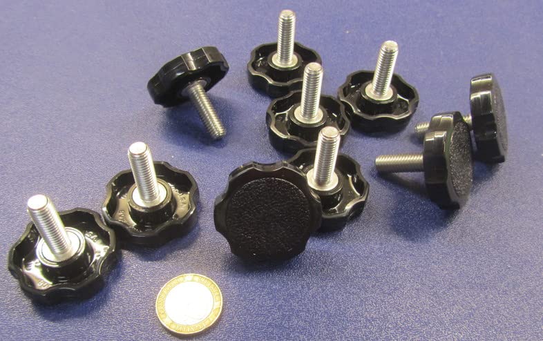 18-8 SS Rosette Head Thumb Screws FT M8 x 1.25 x 25 mm Length 10 Pcs