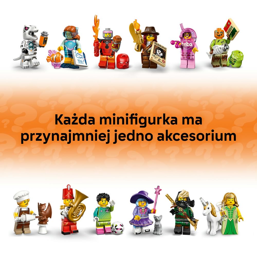 LEGO Minifigures Seria 29, tajemnicze pudełko, kolekcjonerska zabawka, figurki dla dzieci: bramkarz, czarownica, elfka z jednorożcem i nie tylko, 1 z 12 do zebrania, prezent dla 6-latków 71052