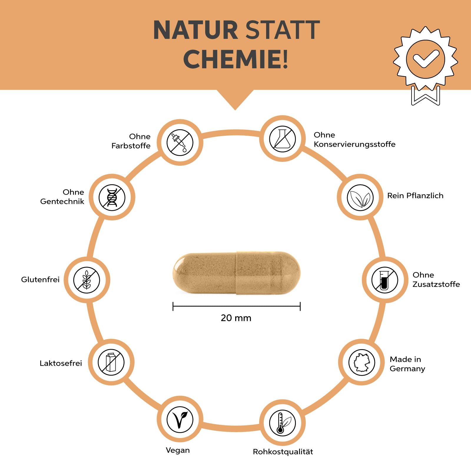 Bio Camu Camu Kapseln 1000 Stück | Hochdosiert 84mg Tagesdosis | 100% natürliches Vitamin C | 100% ohne Zusatzstoffe in Rohkost-Qualität