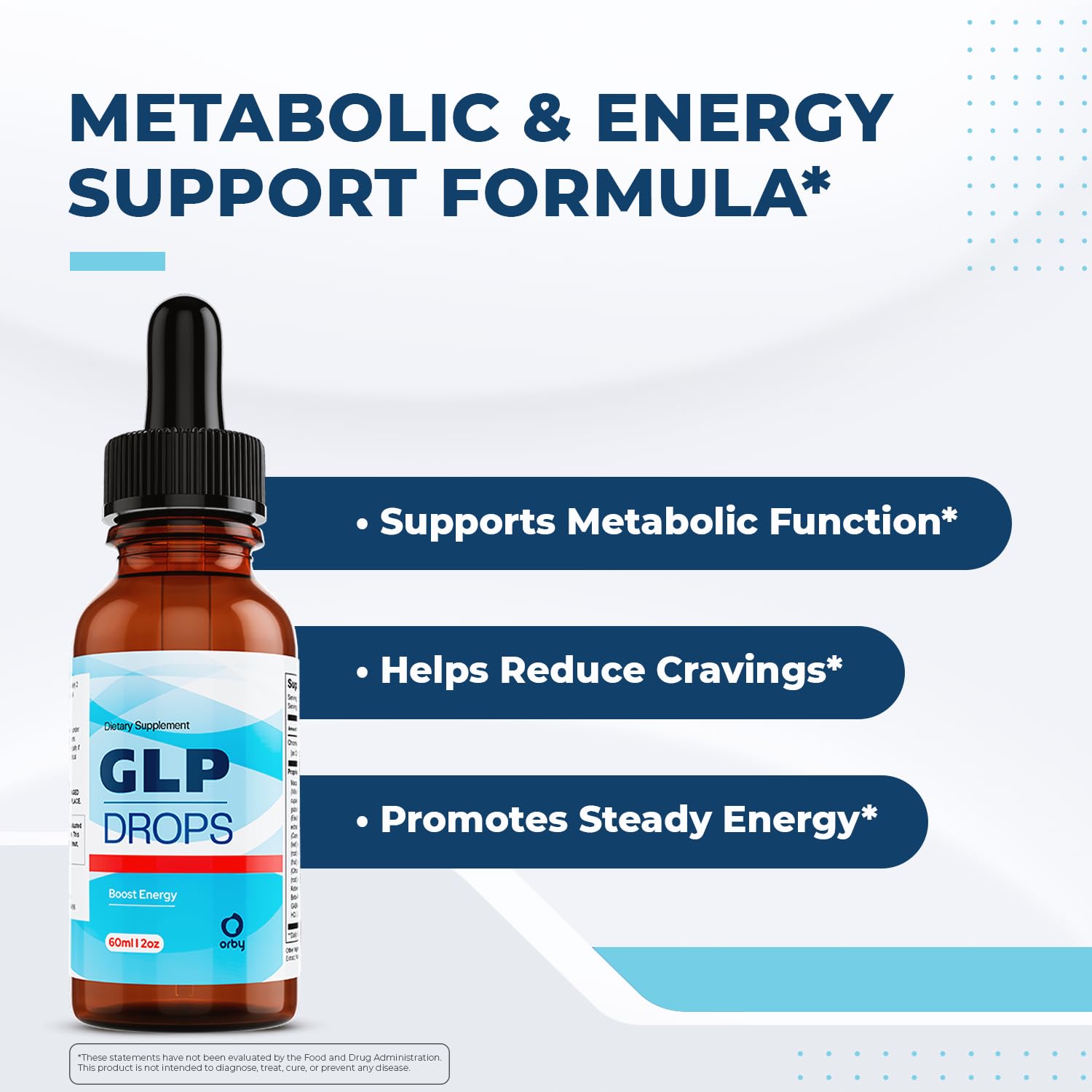 GLP Drops – 100% Natural Herbal Supplement with Maca, Grape Seed, Green Tea & More – Made in USA, Non-GMO, Easy-to-Take Liquid Formula – 60 Servings, 2 Bottles, 2 Month Supply
