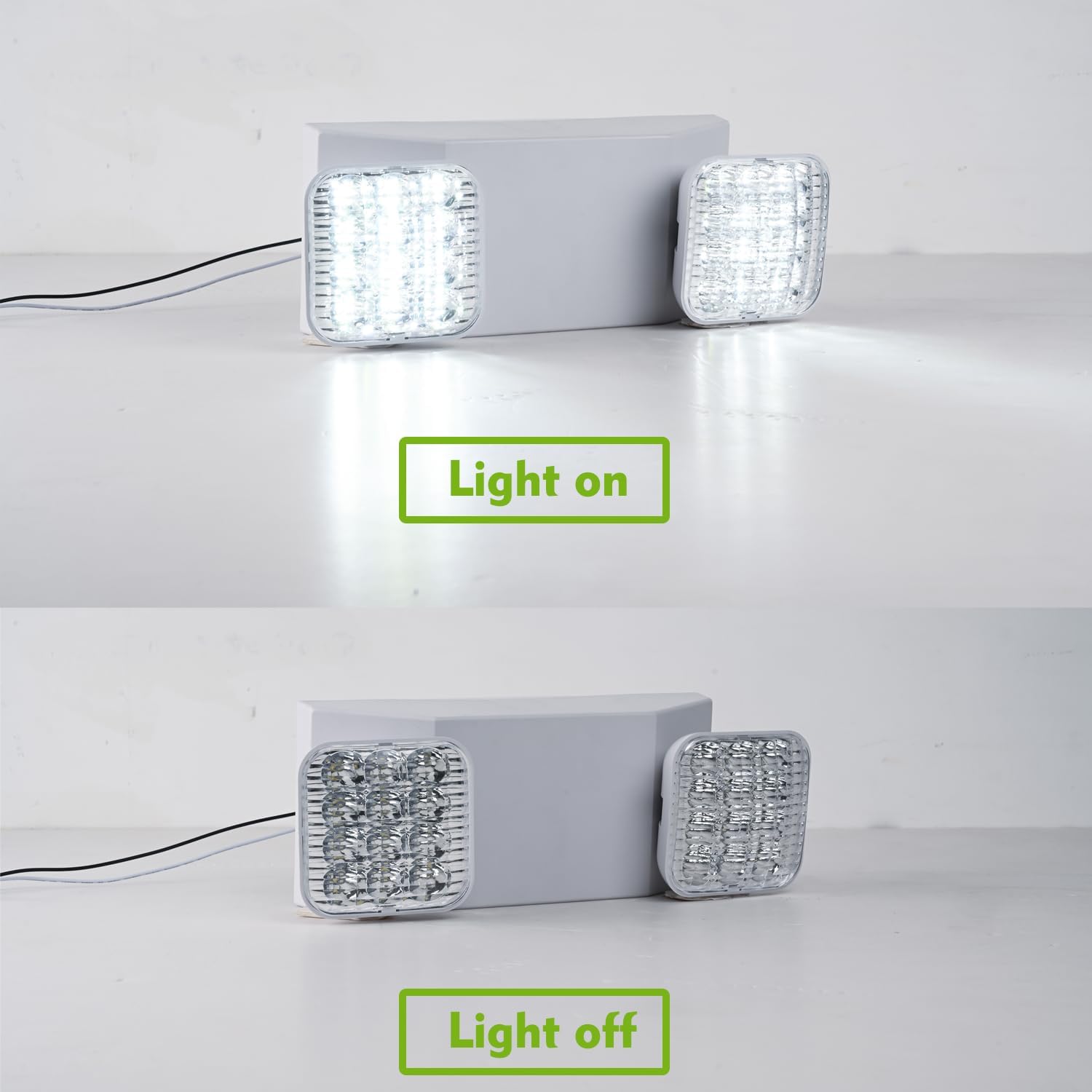 Emergency Lights for Business Home Power Failure,4Hours 300lm Emergency Light Fixtures for Exit Door, Commercial Battery Backup Lighting,Hardwired, UL 924 AC85-277V
