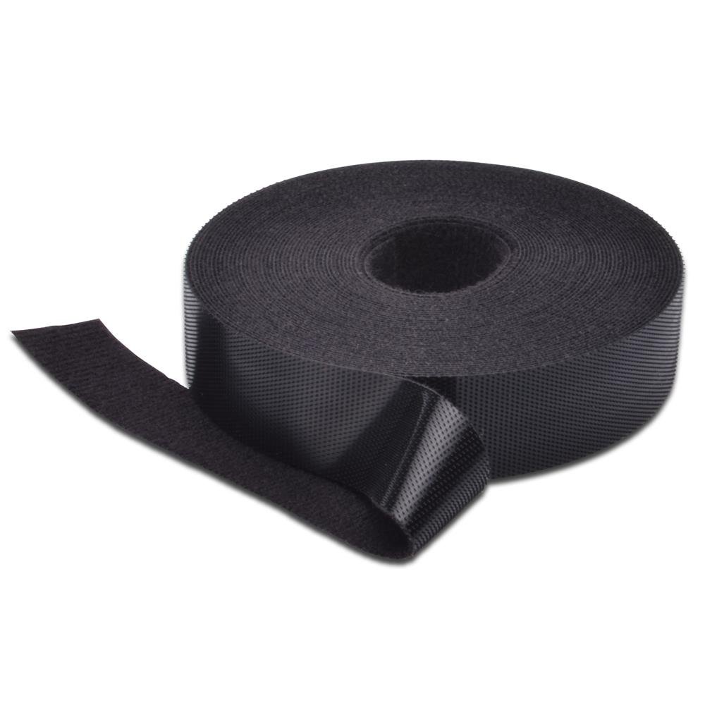 DIGITUS Taśma na rzep do zarządzania kablami – szerokość 20 mm – One-Wrap – rzep i flausz – rolka 10 m – czarna