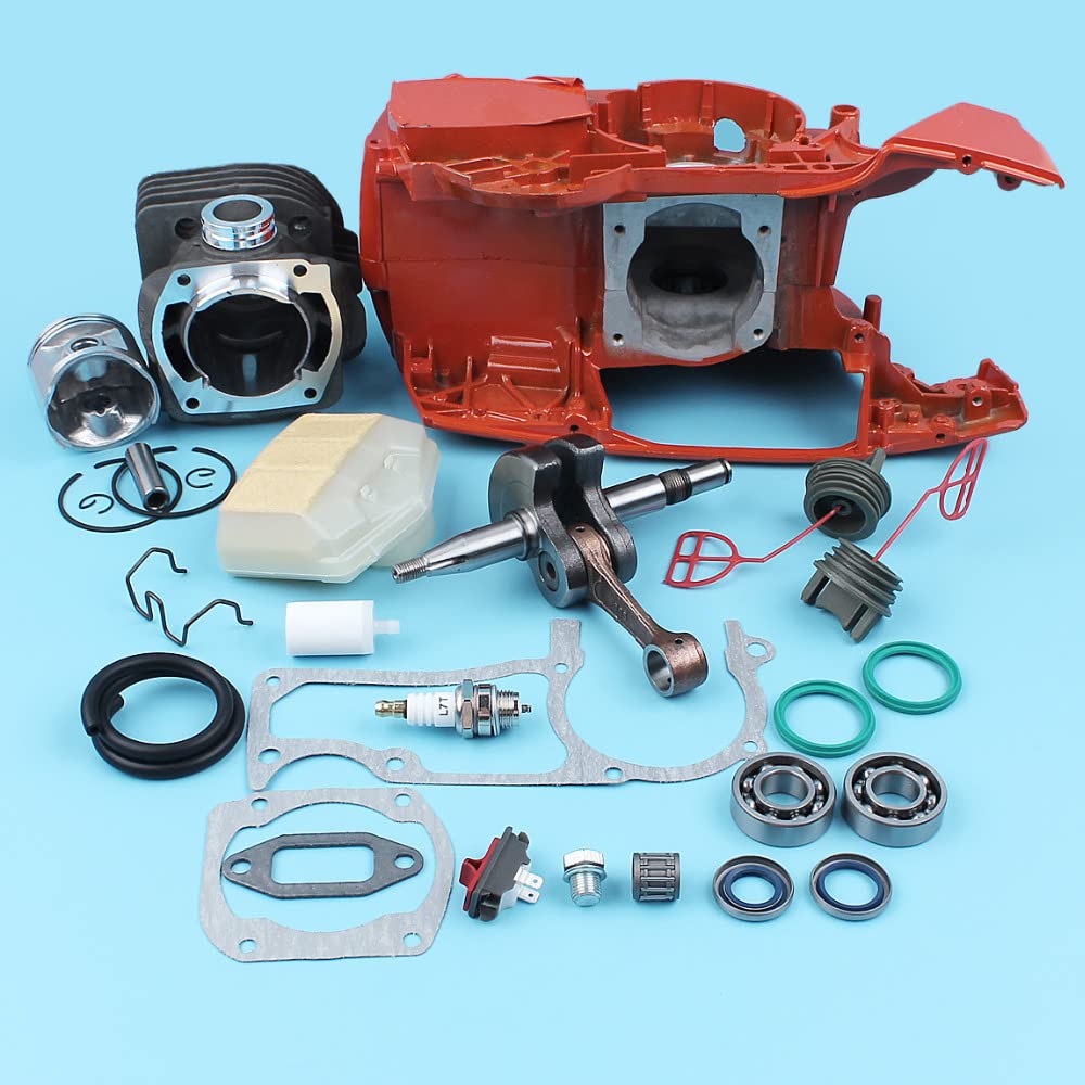 UNARAY Filtro de Aire de cojinete de cigüeñal de pistón de Cilindro de 50mm Apto for Husqvarna 362 365 371 372 Junta de Filtro de Tapa de Combustible de Aceite de Motosierra