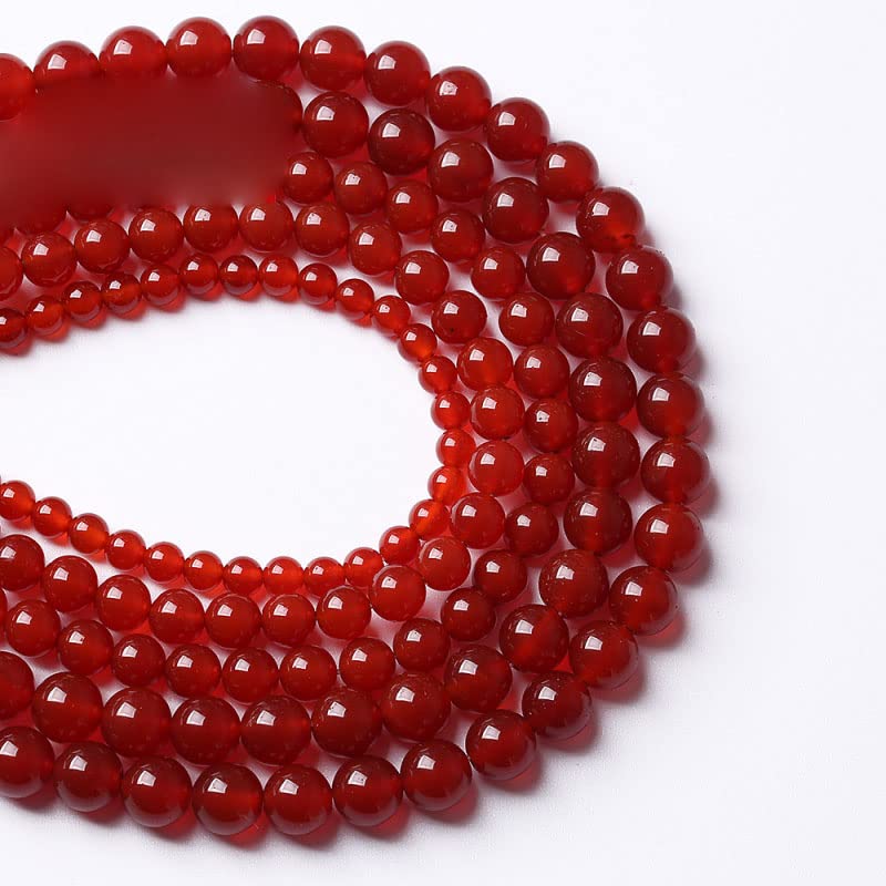 35 perline di corniola da 10 mm, pietre preziose naturali, rotonde