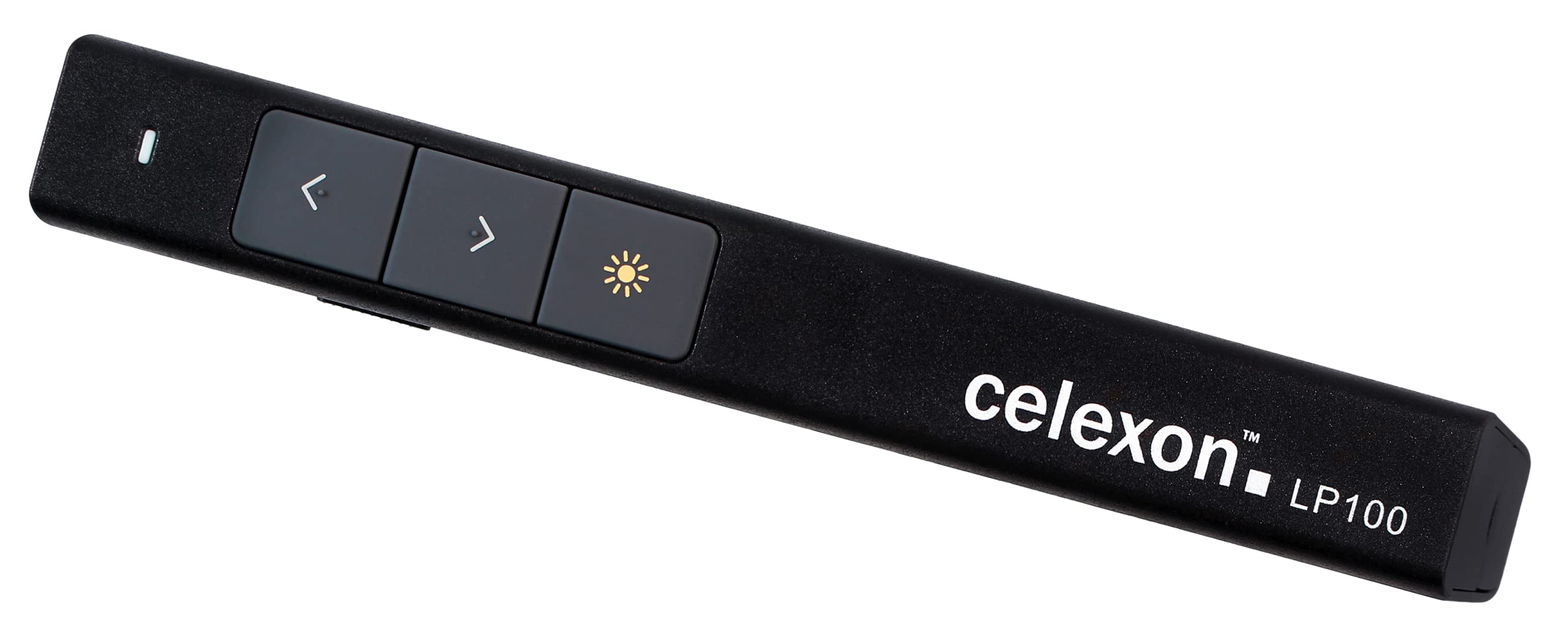 celexon Laser-Pointer Economy LP100 - bis 200m - nur 18,6g - Präsentations-Fernbedienung - Laserklasse 2 - ideal für Unternehmen und Schule