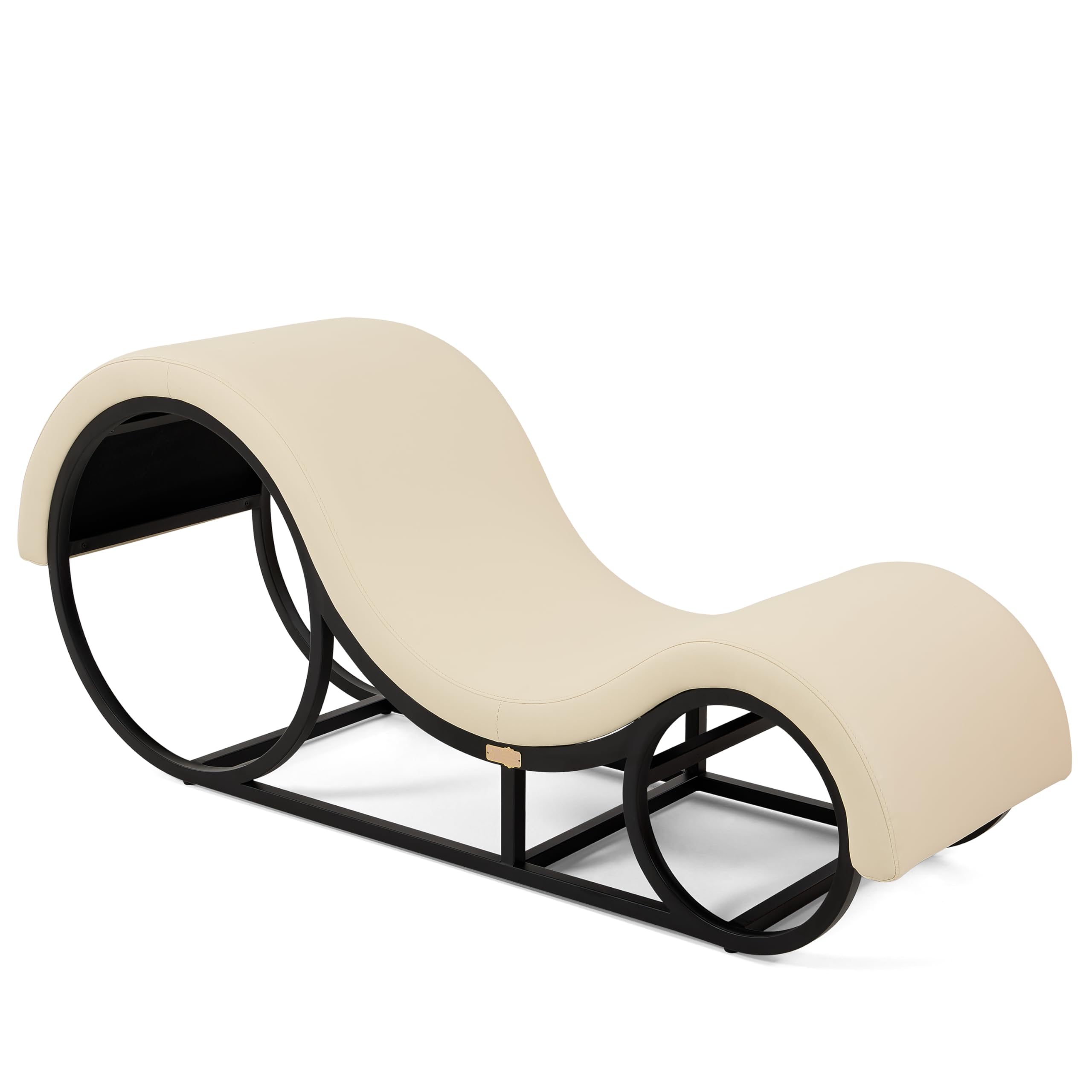 Méridienne Fauteuil Tantrique Lit Canapé Relax Yoga Sexe Oreiller Coussin Lombaire Position Jouet Sexuelle Adulte Couple Multifonctionnel Chaise en PU Cuir avec Cadre en métal Largeur 50 cm