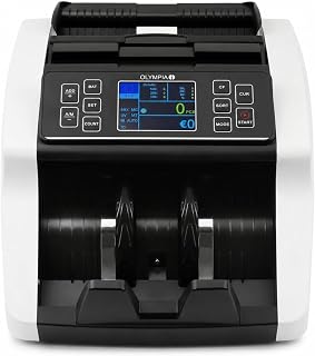 Olympia NC 560 Plus Banknotenzählgerät, Schwarz, 200 Noten, mit UV MG IR DD Prüfung und Euro Wertzählung