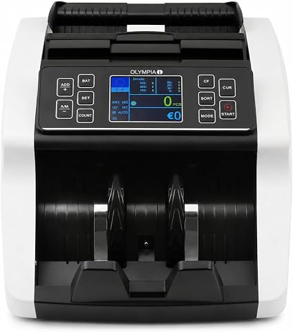 Olympia NC 560 Plus - Contatore banconote, 200 note, con test UV MG IR DD e conteggio euro