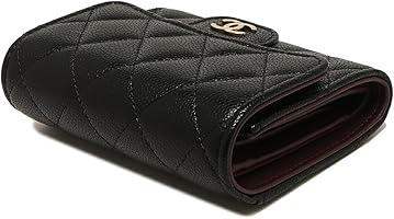 CHANEL ブラック 三つ折り財布 シャネル CHANEL 3つ折り財布 小銭入れ付き MATELASSE ブラック