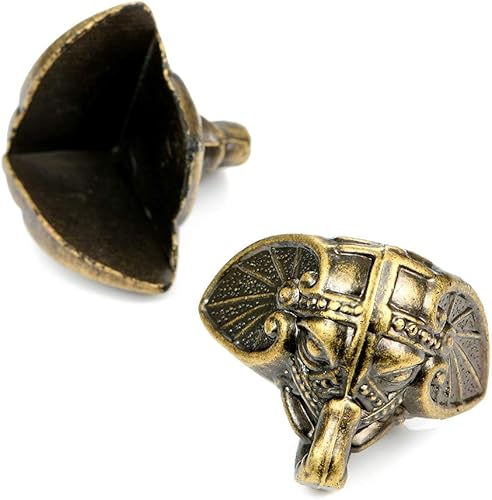 Vista 4 de 20 patas decorativas de madera de diseño retro, patas de caja de joyería con diseño de tronco de elefante, patas de caja antiguas para patas