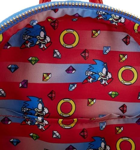 Loungefly Mochilas Sega Sonic The Hedgehog Classic Cosplay Mini Mochila Azul