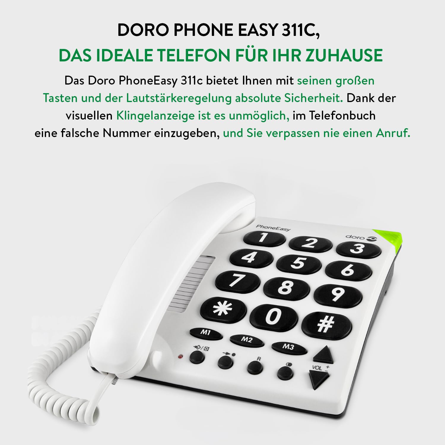 Doro 311C Phone Easy Telephone From Essential Aids