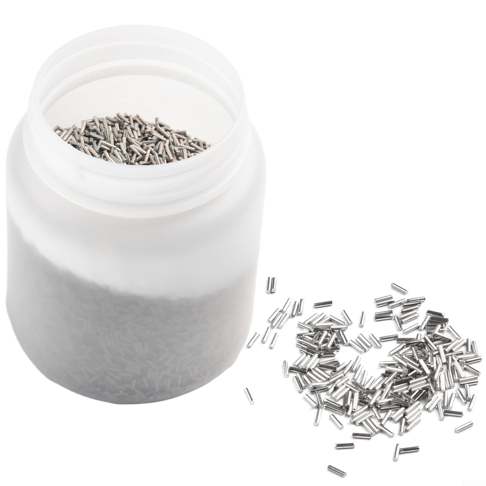 Aiguilles de polissage magnétiques en acier inoxydable 304, lot de 1 kg, pour meuleuse magnétique et élimination des bavures (0,8 × 7 mm)