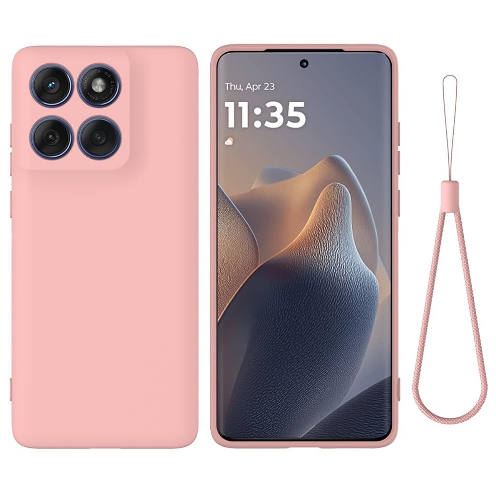 Generic Funda compatible con Moto Edge 50 Fusion 5G (color: rosa) funda trasera de silicona suave