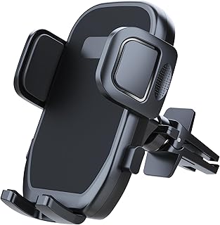 HouDeOS Upgraded Phone Mount for Car, Air Vent Car Phone Holder [Big Phone & Thick Cases Friendly],Hands Free Cell Phone Automobile Clamp Cradles, Compatible with All iPhone Samsung Phones