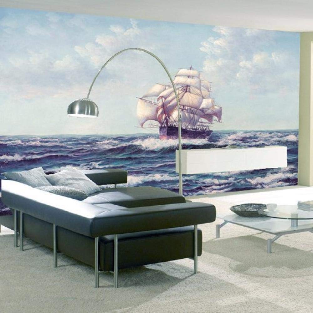 Papier peint 3d grand canapé mural salon chambre moderne WLLLO