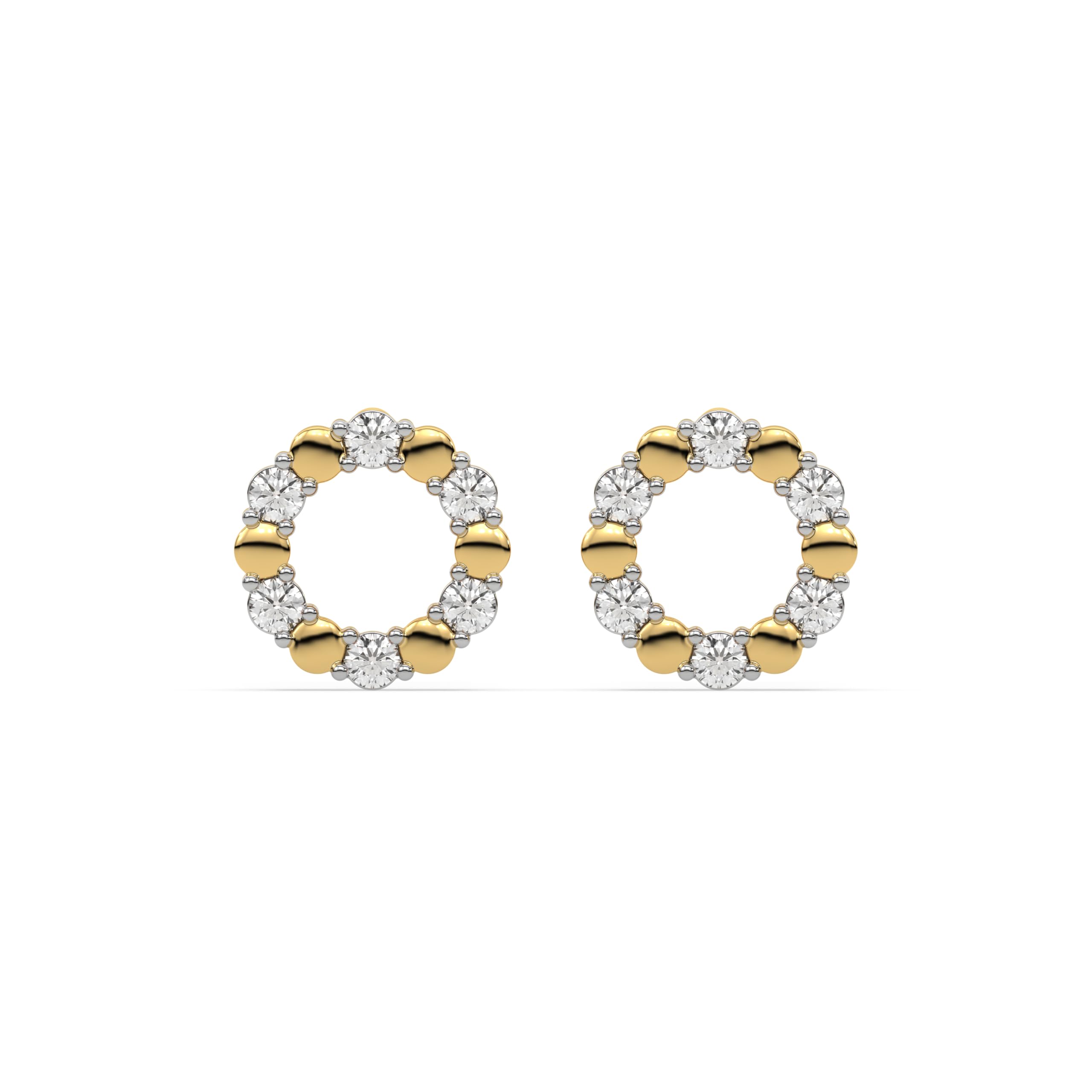 lukson Eternal Orbit Stud Earrings Hypoallergenic in 18kt Yellow Gold Vermeil on 925 Sterling Silver in Ready to Gift Jewelry Box-fine-jewelry-picture-33