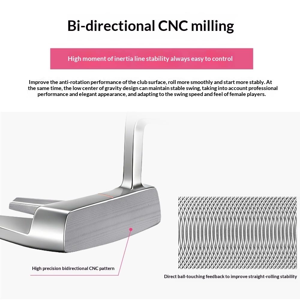Mazo de golf para mujeres diestras, vara de empuje de golf G500 estable con cubierta para la cabeza para entusiastas del golf