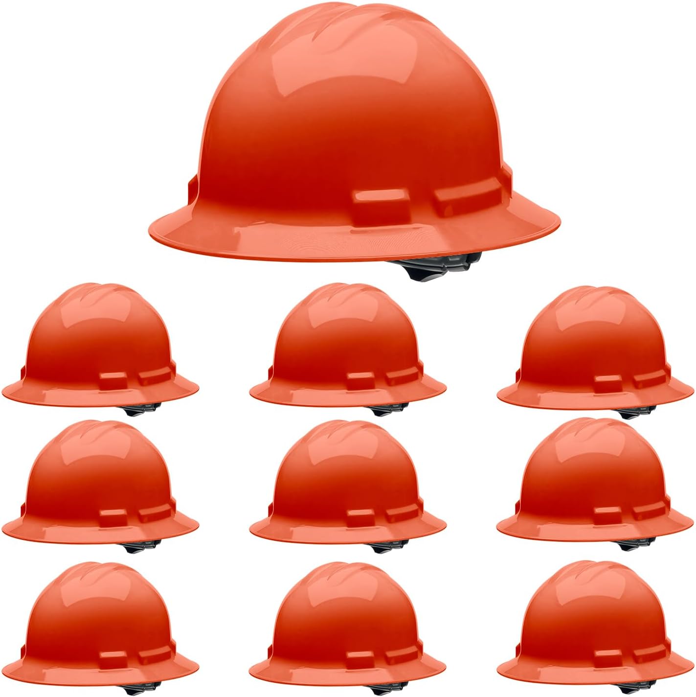 Malta Dynamics Full Brim Hard Hat – Construction and Safety Hard Hats for Men and Women, 4 Pt. Ratchet System, OSHA & ANSI Compliant, Made in the USA