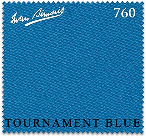 Iwan Simonis 760 Pool Table Cloth Tournament Blue, for Rails Only (6 Rails)
