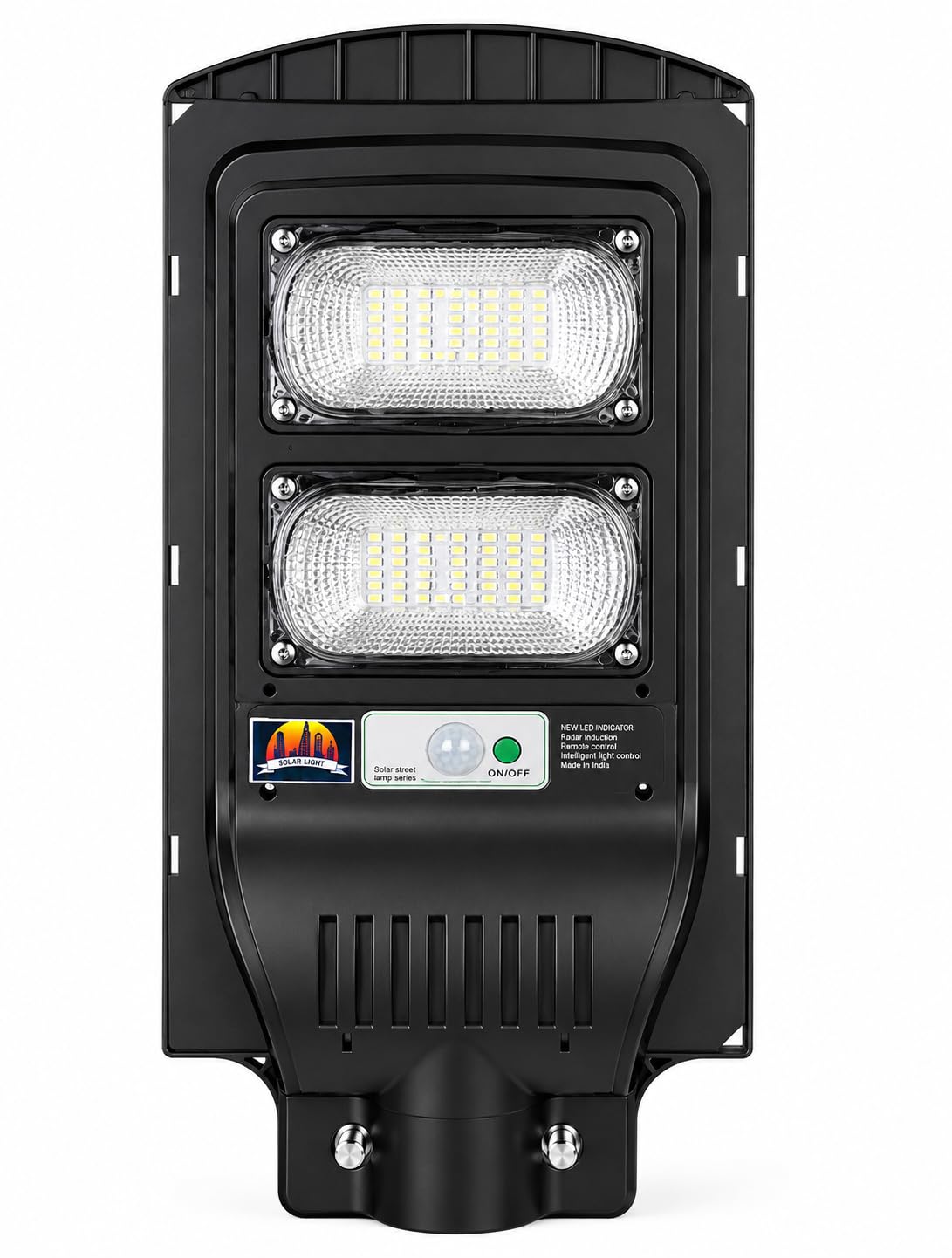 100W Solar Street Light with Remote Control, Motion Sensor, Dusk-to-Dawn Automation, Waterproof Outdoor Security Light for Garden, Street, and Parking (Black)-image-42