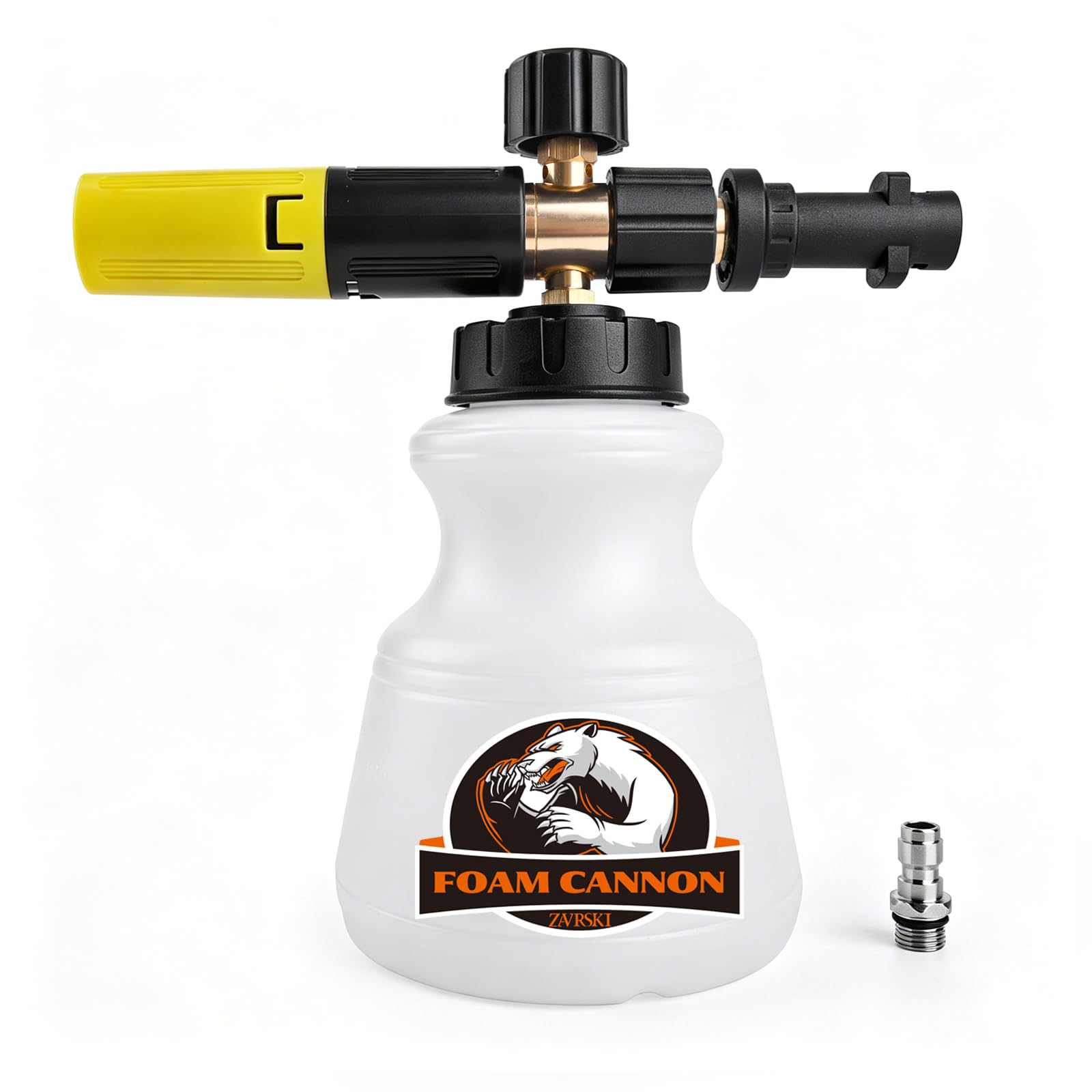 Zavrski Snow Foam Lance Cannon 1 Liter Adjustable Snow Foam Gun Nozzle for Karcher K2 K3 K4 K5 K6 K7 Pressure Washer Accessories Car Foam Sprayer with 1/4'' Quick Connector