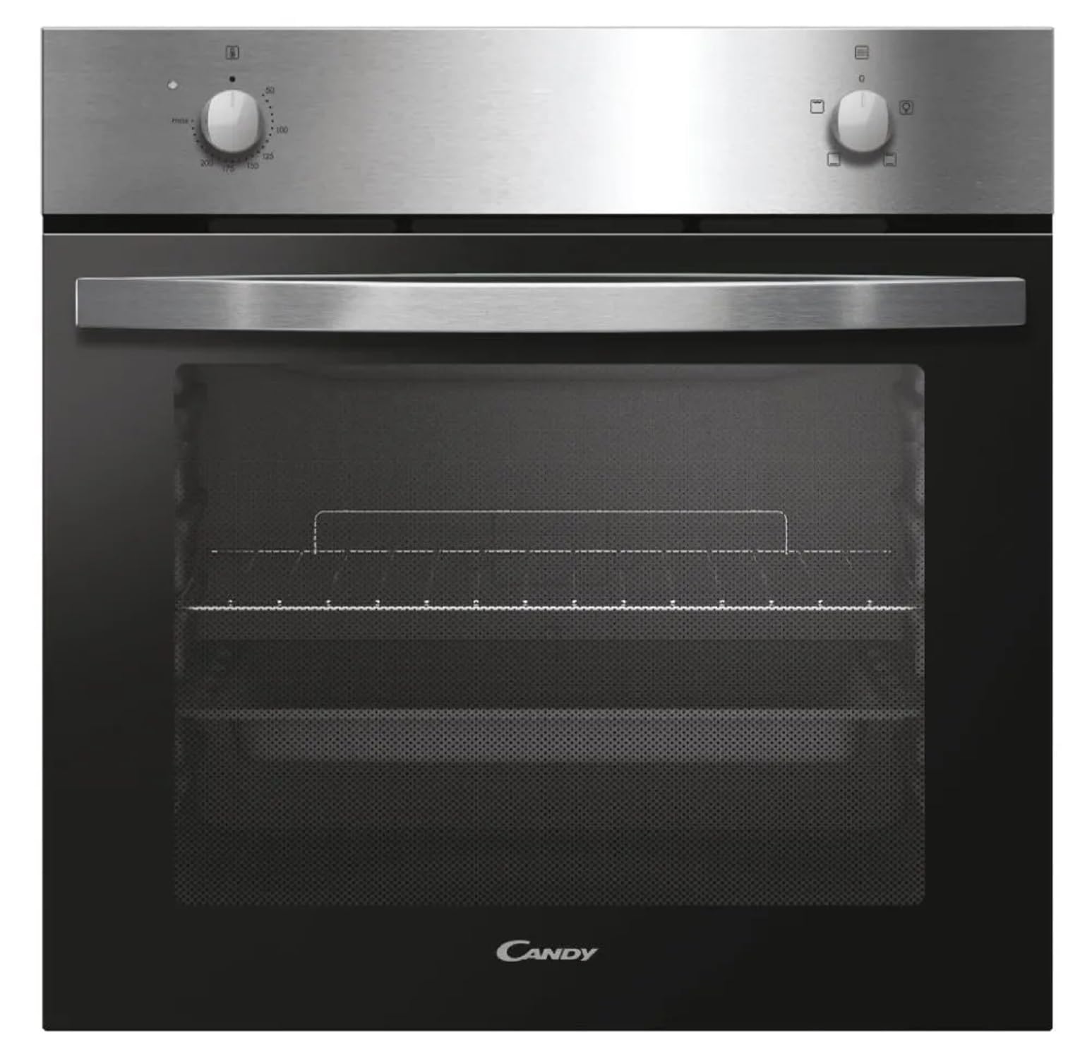 Candy Idea FCID X100, Forno da Incasso, Elettrico, 70 Litri, Porta in vetro, Inox, LxPxA 59.5x56.8x59.5 cm [Classe di efficienza energetica A]