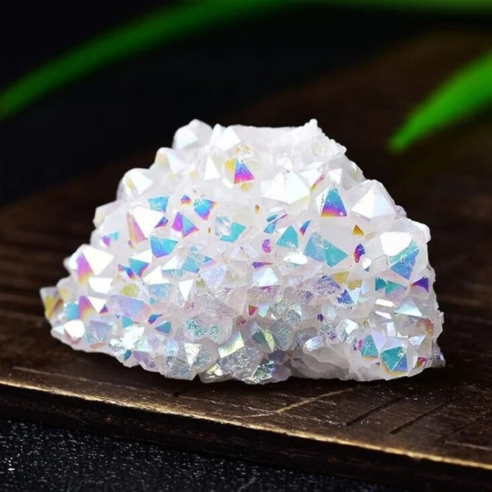 Beautiful Angel Aura Quartz Cluster Crystal Decoration 100-110g Ornaments