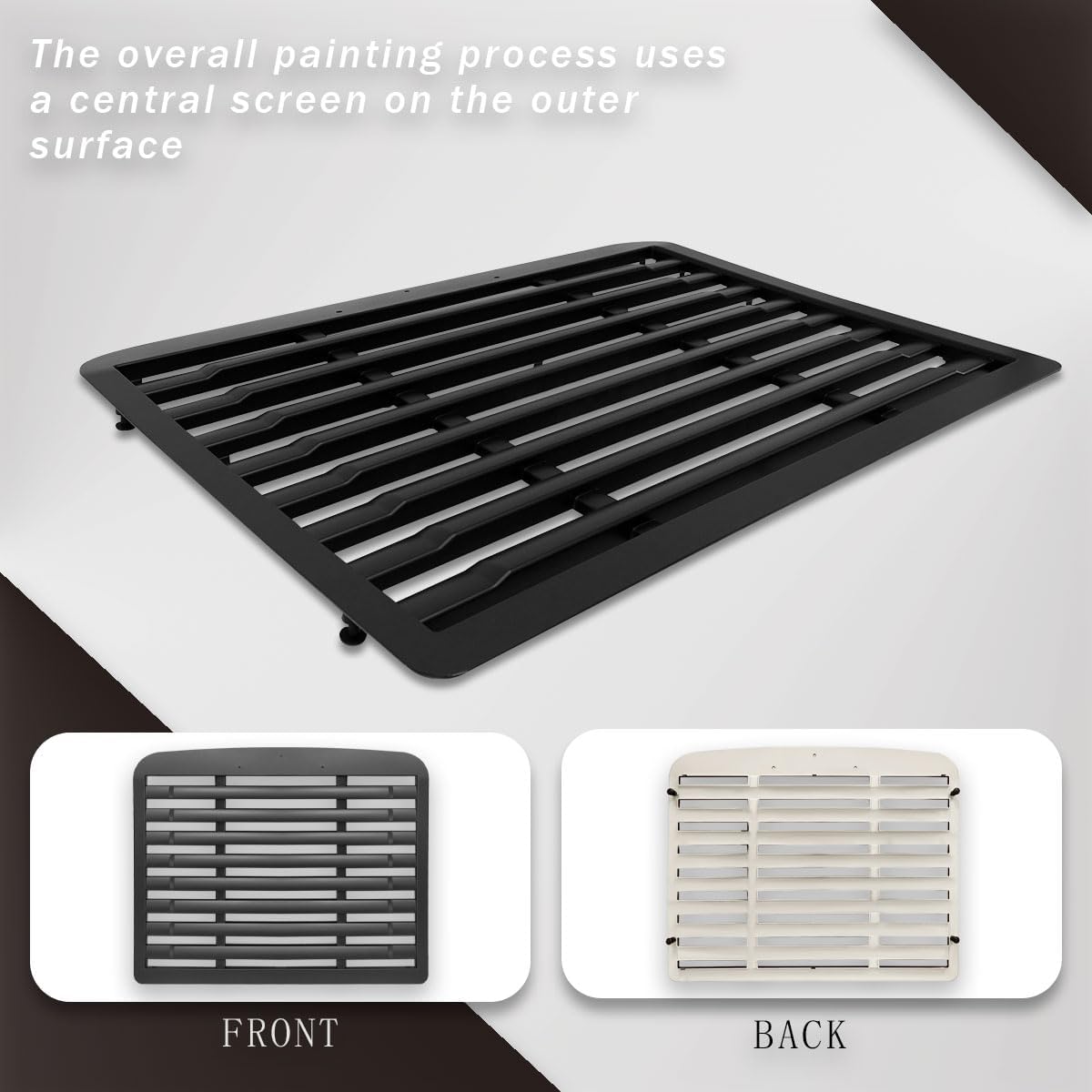 Front Black Grille Without Bug Screen Compatible With 1990-2020 Freightliner FL 112 120