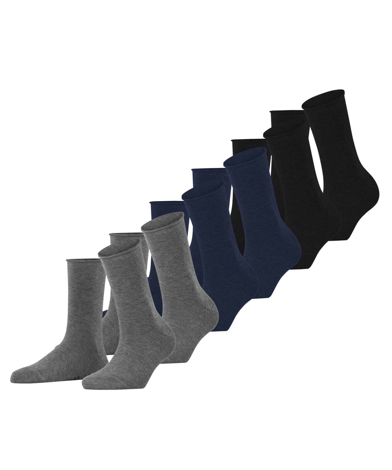 FALKE Women's Happy 6-Pack Socks, Cotton, Multicolor (Sortiment 10), 2.5-5 (Pack of 6)