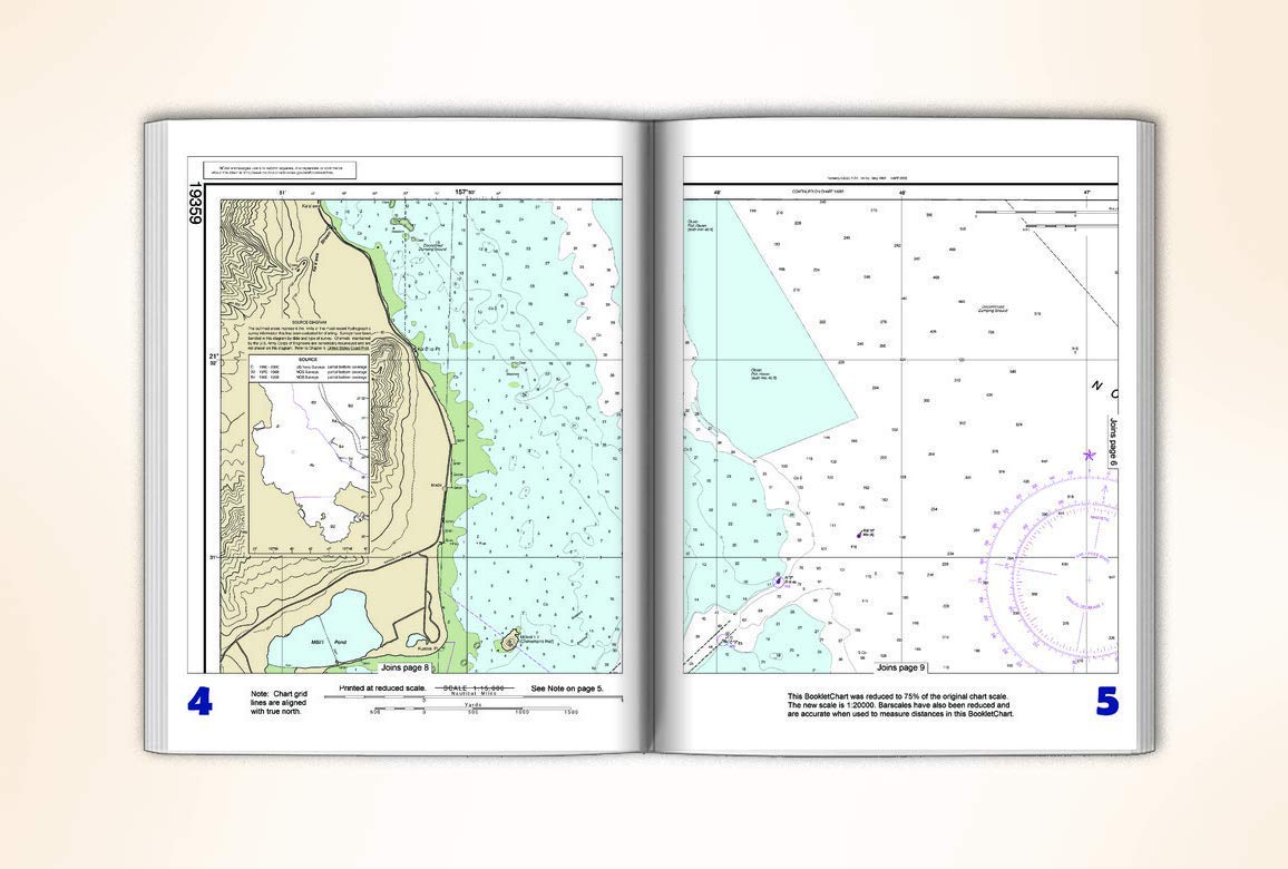 Paradise Cay Publications NOAA BookletChart 19359: O'ahu East Coast Kane'ohe Bay