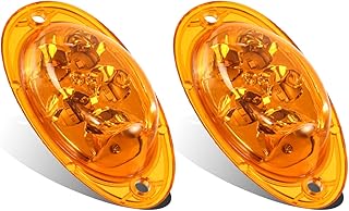 Partsam For Freightliner Cascadia Amber LED Side Marker Turn Signal Lights 5-2835-SMD Sealed Replacement for Freightliner Led Side of Cab Turn Marker/Parking Lights Clearance Lamps (Pack of 2)
