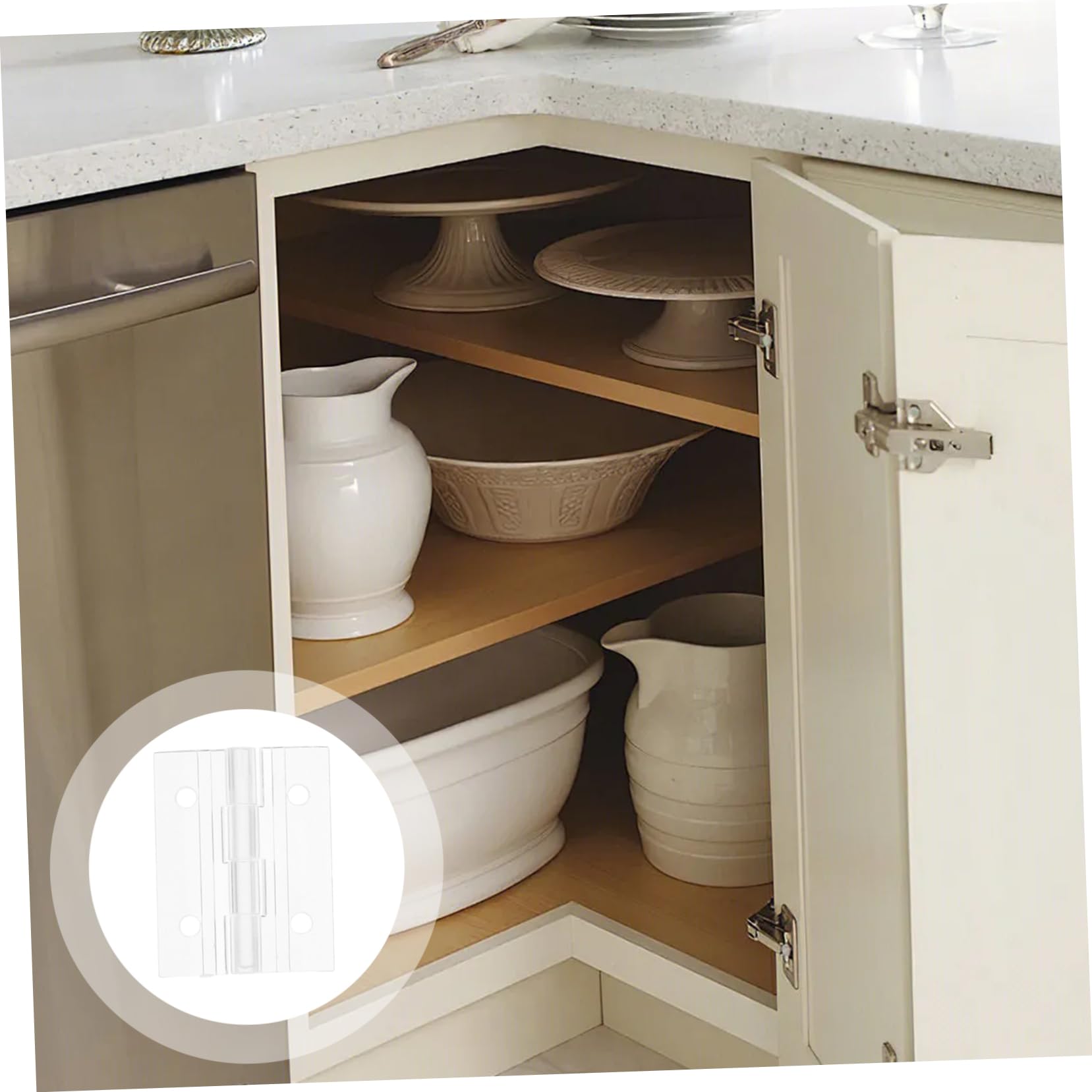 FUNOMOCYA Sturdy Hinges Mini Hinge for Jewelry Box Box Folding Hinge for Craft Wooden Case[*2 Sets]