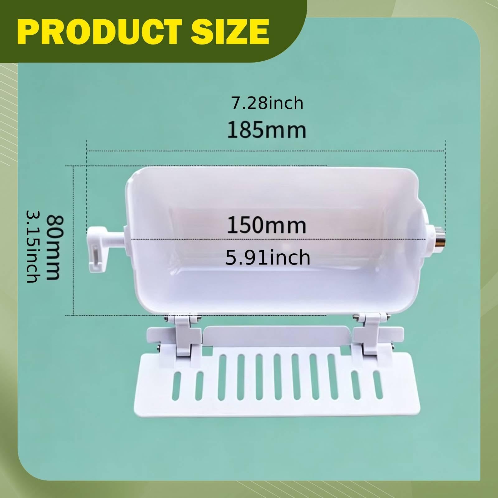 Repuesto para Fabricador de Hielo Bandeja Giratoria Cubitera Cesta Depósito Almacenamiento Recambio PP Resistente Al Frío con Compuerta Compa