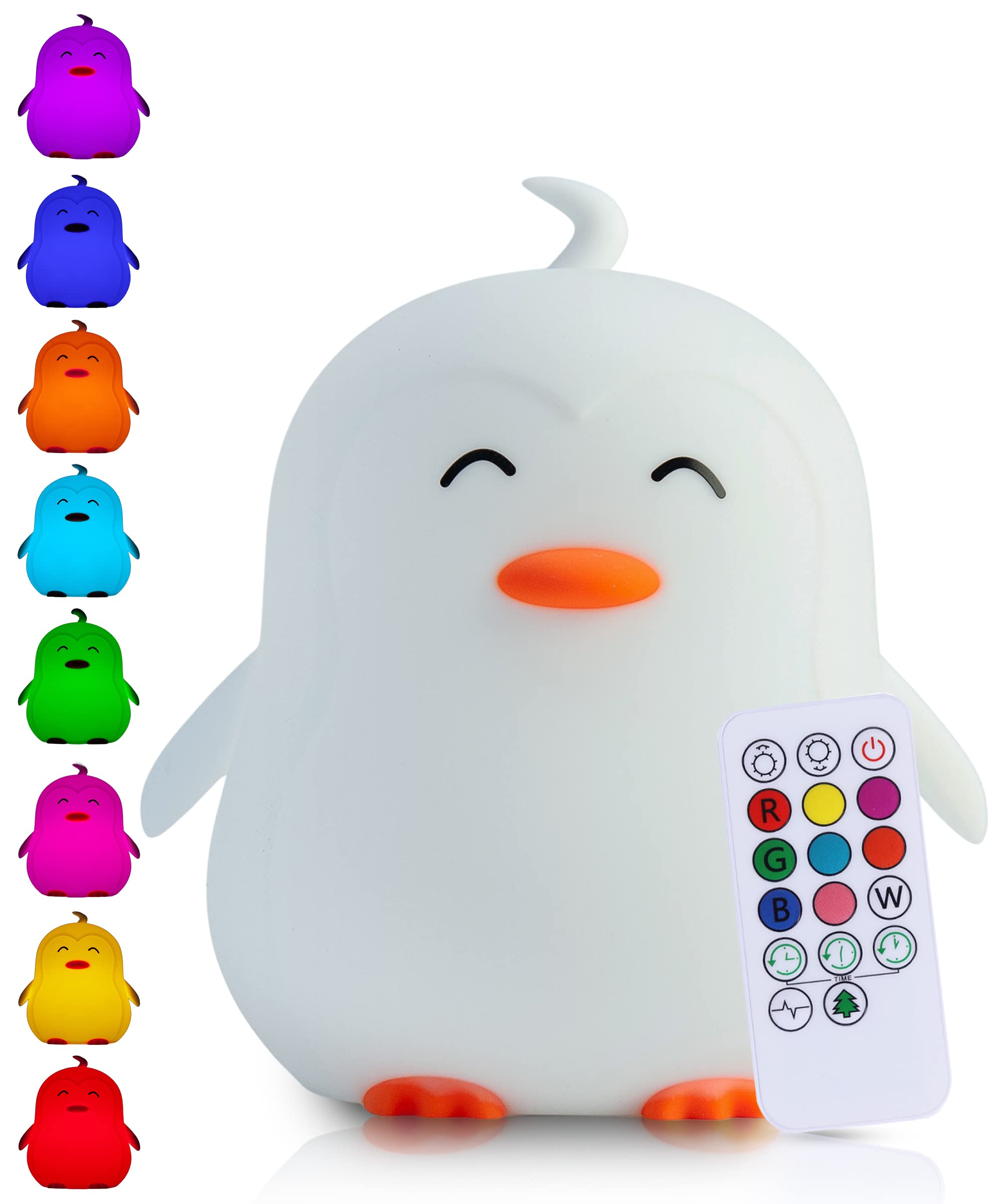 2 in 1 draagbaar nachtlampje TOMMEE TIPPEE Pinguïn - wit, Linnengoed en decoratie