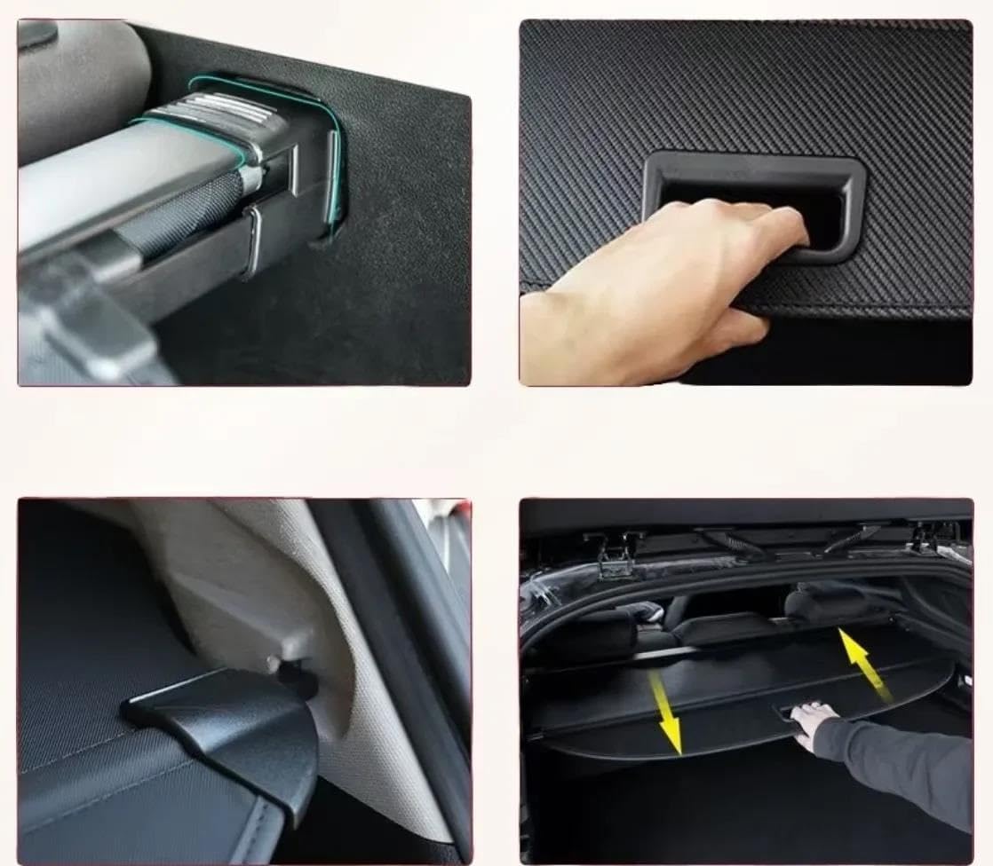 Car Trunk Cargo Cover For Compass 2007~2016 Rack Luggage Tray Storage Security Shield Curtain Partition Mat Sturdy Boot Cover(Rhd Gray)