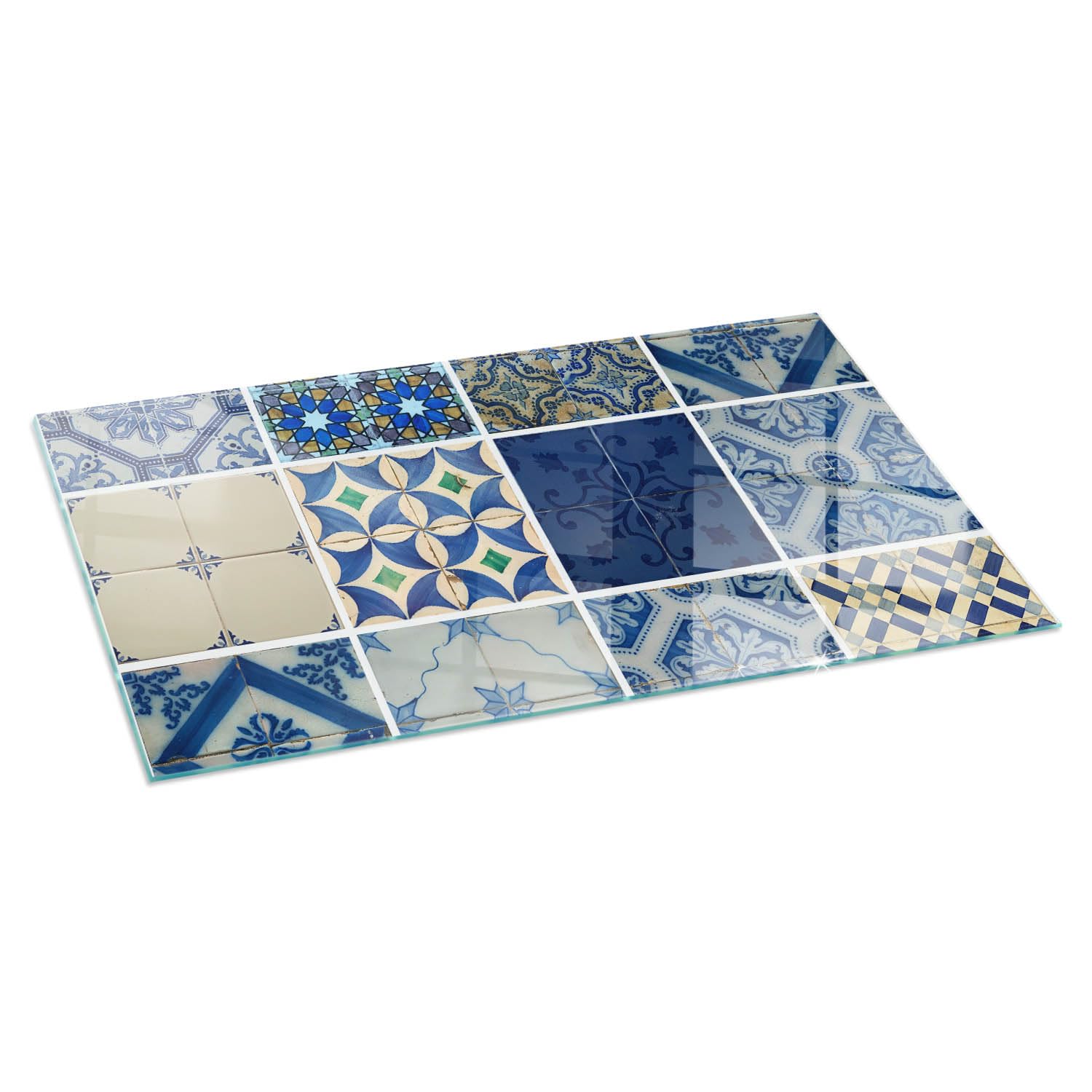Plaque de protection contre les étincelles 100x50 de cheminée rectangulaire