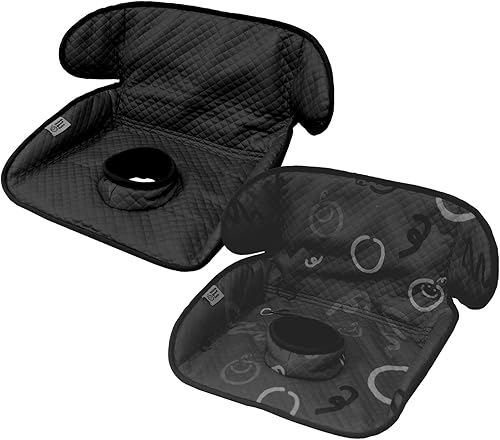 Paquete de 2 almohadillas negras para asiento de coche y cochecito impermeable para entrenamiento de orinal para niños pequeños y bebés, lavable a