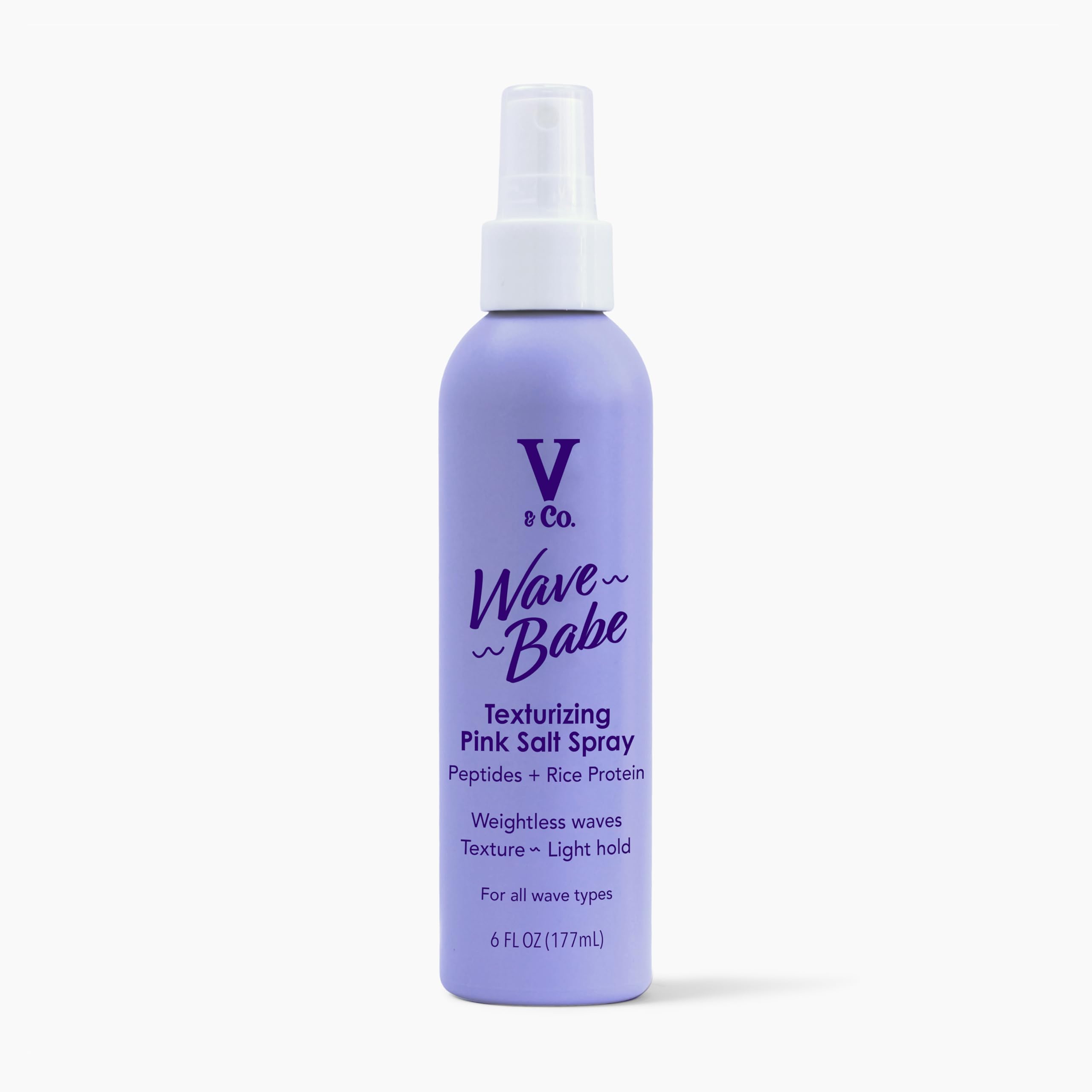 V Co Beauty Wave Babe Texturizing Pink Salt Spray 2 Pack Beach Wave Spray for Wavy Hair with