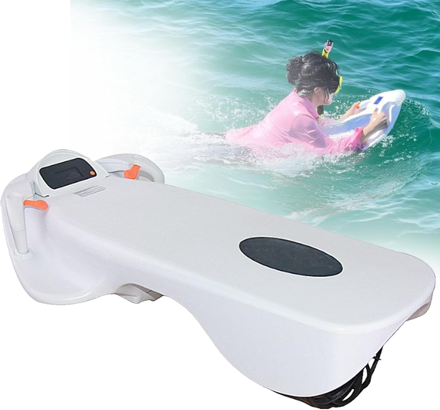 Water Electric Surfboard for Adult,Rechargeable Power Surfboard Longboard,High Speed Electric Surfboard,for All Levels of Surfing,110V