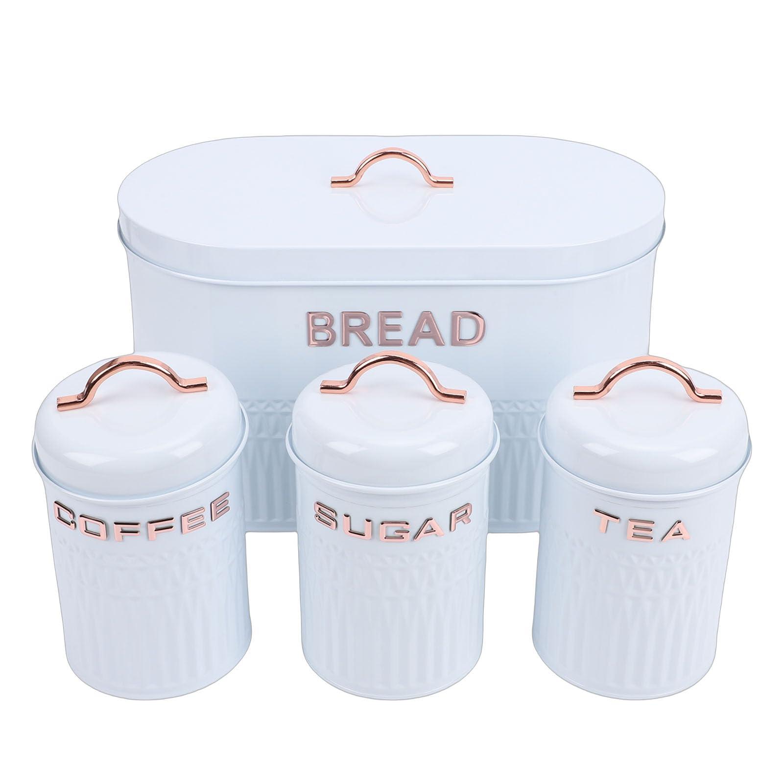 Juego de Recipientes de Cocina 4 Piezas con Panera (WHITE)